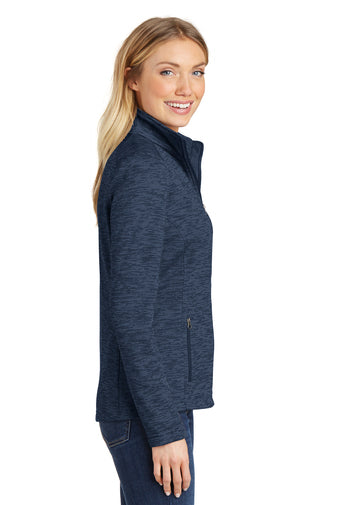 L231 Port Authority® Ladies Digi Stripe Fleece Jacket