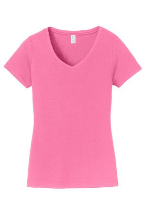 Port & Company® Ladies' Long Sleeve Fan Favorite™ V-Neck T-Shirt-Full Color