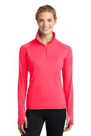 Sport-Tek® Ladies Sport-Wick® Stretch 1/2-Zip Pullover. LST850 -  LogoShirtsWholesale