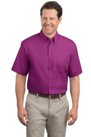 Men's Short Sleeve Wrinkle Resistant Easy Care Shirts in 32 Colors. - Port  Authority® Short Sleeve Easy Care Shirt. S508.